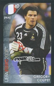 Sticker Gregory Coupet - UEFA Euro Austria-Switzerland 2008. Mini sticker-set n. 126 - Panini