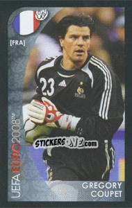 Cromo Gregory Coupet - UEFA Euro Austria-Switzerland 2008. Mini sticker-set - Panini