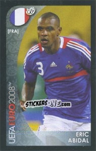 Sticker Eric Abidal - UEFA Euro Austria-Switzerland 2008. Mini sticker-set n. 130 - Panini