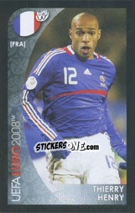 Cromo Thierry Henry - UEFA Euro Austria-Switzerland 2008. Mini sticker-set - Panini