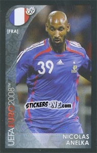 Sticker Nicolas Anelka - UEFA Euro Austria-Switzerland 2008. Mini sticker-set n. 136 - Panini