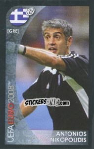 Sticker Antonios Nikopolidis - UEFA Euro Austria-Switzerland 2008. Mini sticker-set - Panini