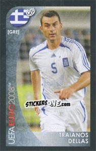 Sticker Traianos Dellas - UEFA Euro Austria-Switzerland 2008. Mini sticker-set n. 138 - Panini