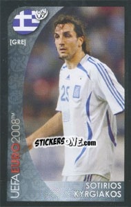 Cromo Sotirios Kyrgiakos - UEFA Euro Austria-Switzerland 2008. Mini sticker-set - Panini