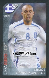 Figurina Stelios Giannakopoulos - UEFA Euro Austria-Switzerland 2008. Mini sticker-set n. 141 - Panini
