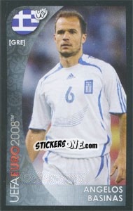 Cromo Angelos Basinas - UEFA Euro Austria-Switzerland 2008. Mini sticker-set - Panini