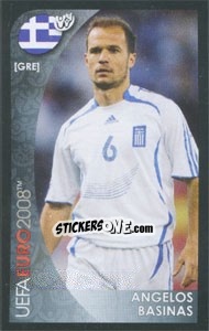 Sticker Angelos Basinas - UEFA Euro Austria-Switzerland 2008. Mini sticker-set n. 142 - Panini