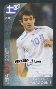 Sticker Giorgos Karagounis - UEFA Euro Austria-Switzerland 2008. Mini sticker-set n. 144 - Panini