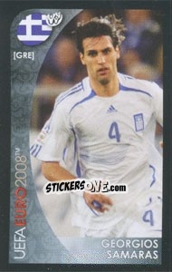 Sticker Georgios Samaras - UEFA Euro Austria-Switzerland 2008. Mini sticker-set n. 145 - Panini