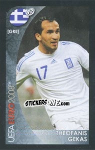 Cromo Theofanis Gekas - UEFA Euro Austria-Switzerland 2008. Mini sticker-set - Panini