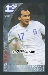 Sticker Theofanis Gekas - UEFA Euro Austria-Switzerland 2008. Mini sticker-set n. 146 - Panini