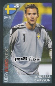 Sticker Andreas Isaksson - UEFA Euro Austria-Switzerland 2008. Mini sticker-set n. 148 - Panini