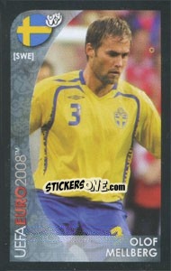 Sticker Olof Mellberg - UEFA Euro Austria-Switzerland 2008. Mini sticker-set - Panini