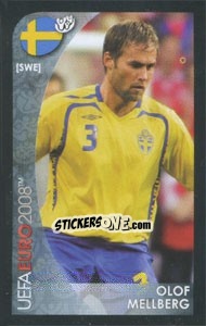 Sticker Olof Mellberg - UEFA Euro Austria-Switzerland 2008. Mini sticker-set n. 149 - Panini