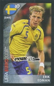 Sticker Erik Edman - UEFA Euro Austria-Switzerland 2008. Mini sticker-set n. 150 - Panini
