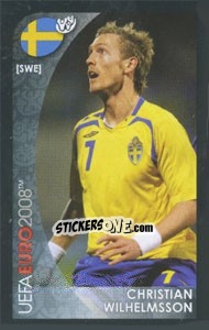 Cromo Christian Wilhelmsson - UEFA Euro Austria-Switzerland 2008. Mini sticker-set - Panini
