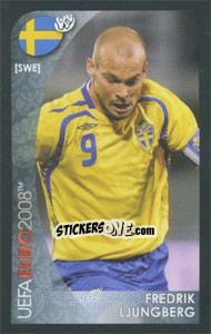 Sticker Fredrik Ljungberg - UEFA Euro Austria-Switzerland 2008. Mini sticker-set n. 155 - Panini