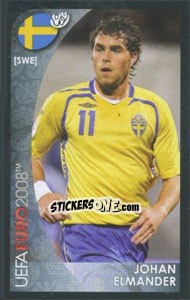 Sticker Johan Elmander - UEFA Euro Austria-Switzerland 2008. Mini sticker-set - Panini