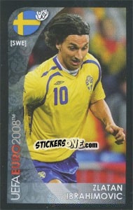 Sticker Zlatan Ibrahimovic - UEFA Euro Austria-Switzerland 2008. Mini sticker-set n. 158 - Panini