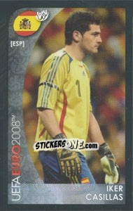 Cromo Iker Casillas - UEFA Euro Austria-Switzerland 2008. Mini sticker-set - Panini