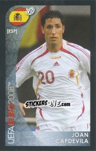 Sticker Joan Capdevila - UEFA Euro Austria-Switzerland 2008. Mini sticker-set n. 161 - Panini