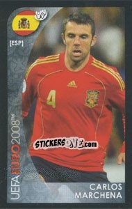 Sticker Carlos Marchena - UEFA Euro Austria-Switzerland 2008. Mini sticker-set - Panini