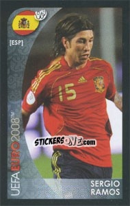 Sticker Sergio Ramos - UEFA Euro Austria-Switzerland 2008. Mini sticker-set - Panini