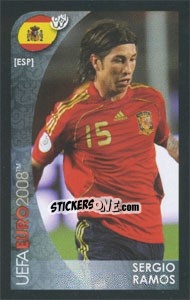 Sticker Sergio Ramos - UEFA Euro Austria-Switzerland 2008. Mini sticker-set n. 163 - Panini