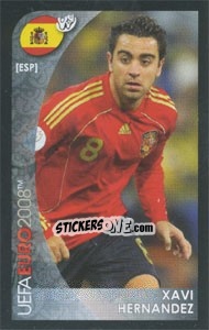 Figurina Xavi Hernandez - UEFA Euro Austria-Switzerland 2008. Mini sticker-set - Panini