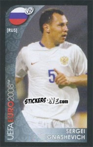 Sticker Sergei Ignashevich - UEFA Euro Austria-Switzerland 2008. Mini sticker-set - Panini