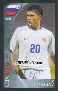 Figurina Igor Semshov - UEFA Euro Austria-Switzerland 2008. Mini sticker-set - Panini
