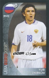 Cromo Yuri Zhirkov - UEFA Euro Austria-Switzerland 2008. Mini sticker-set - Panini