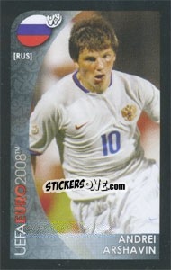 Sticker Andrey Arshavin - UEFA Euro Austria-Switzerland 2008. Mini sticker-set n. 178 - Panini