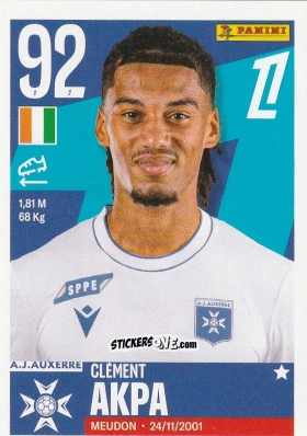 Sticker Clément Akpa - Foot Ligue 1 2025-2026
 n. 44 - Panini