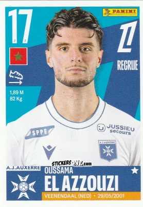 Sticker Oussama El Azzouzi - Foot Ligue 1 2025-2026
 n. 56 - Panini