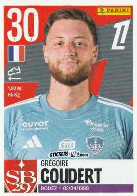 Sticker Grégoire Coudert - Foot Ligue 1 2025-2026
 n. 70 - Panini