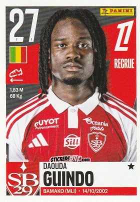 Sticker Daouda Guindo - Foot Ligue 1 2025-2026
 n. 75 - Panini