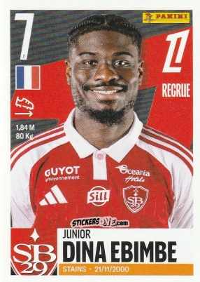 Figurina Junior Dina Ebimbe - Foot Ligue 1 2025-2026
 n. 82 - Panini