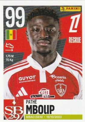 Sticker Pathé Mboup - Foot Ligue 1 2025-2026
 n. 91 - Panini