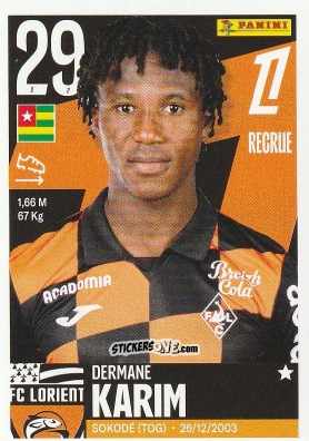 Sticker Karim Dermane - Foot Ligue 1 2025-2026
 n. 206 - Panini
