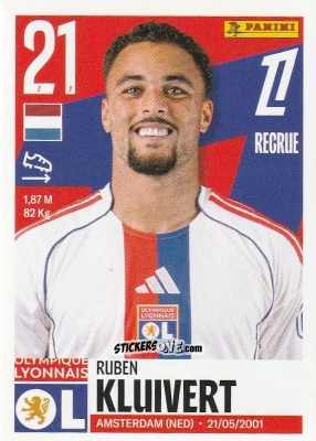 Sticker Ruben Kluivert - Foot Ligue 1 2025-2026
 n. 225 - Panini