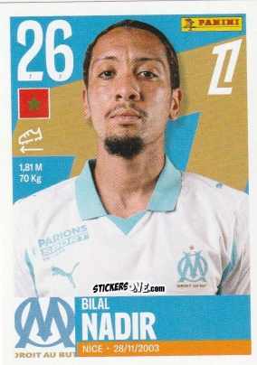Cromo Bilal Nadir - Foot Ligue 1 2025-2026
 n. 263 - Panini