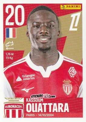 Figurina Kassoum Ouattara - Foot Ligue 1 2025-2026
 n. 318 - Panini