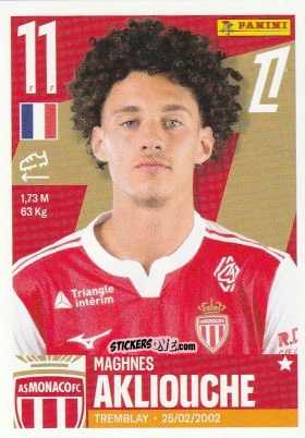 Sticker Maghnes Akliouche - Foot Ligue 1 2025-2026
 n. 322 - Panini