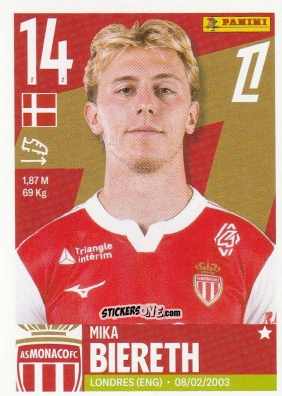 Sticker Mika Biereth - Foot Ligue 1 2025-2026
 n. 330 - Panini