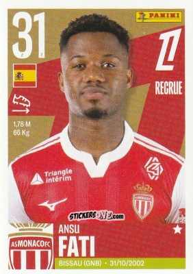 Cromo Ansu Fati - Foot Ligue 1 2025-2026
 n. 332 - Panini