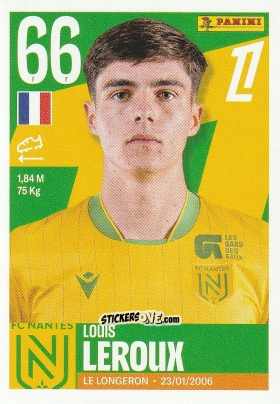 Cromo Louis Leroux - Foot Ligue 1 2025-2026
 n. 353 - Panini
