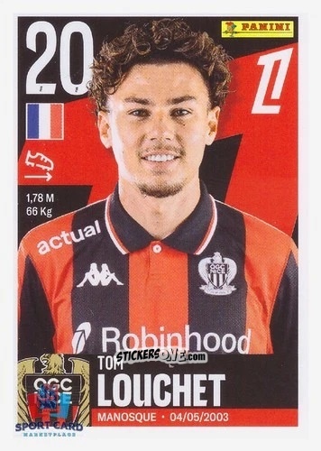 Sticker Tom Louchet - Foot Ligue 1 2025-2026
 n. 381 - Panini