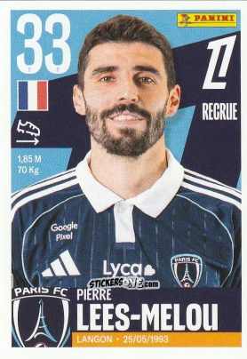 Figurina Pierre Lees-Melou - Foot Ligue 1 2025-2026
 n. 414 - Panini
