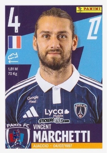 Cromo Vincent Marchetti - Foot Ligue 1 2025-2026
 n. 416 - Panini